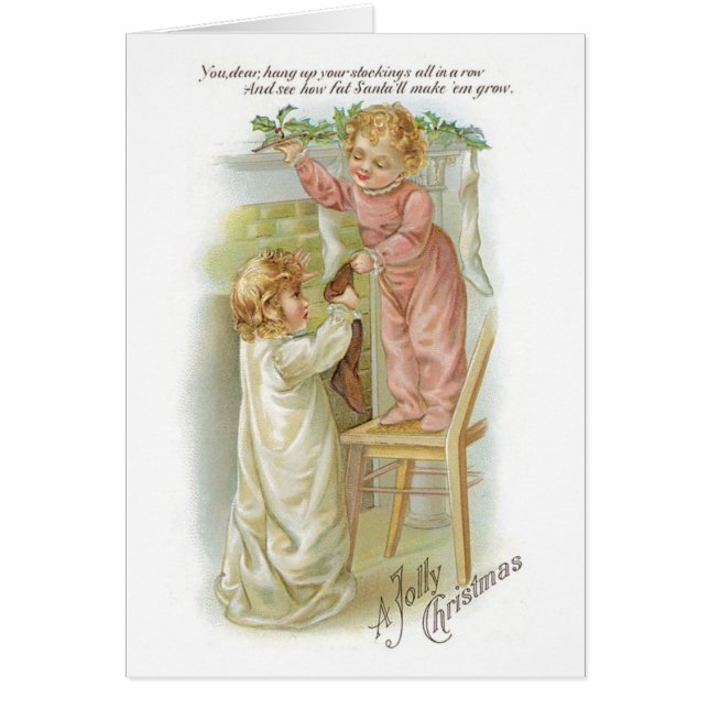 Gamla julafton hälsningskort (Framsidan)