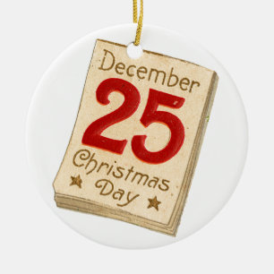 Gamla julen, 25 december julgransprydnad keramik