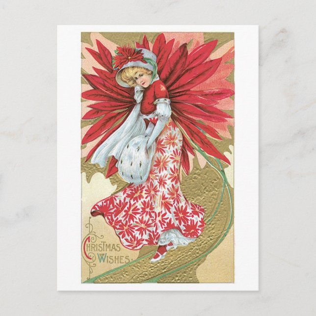 Gamla julen, Dam Helg Vykort (Framsida)