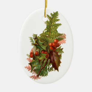 Gamla julen, Holly Julgransprydnad Keramik