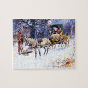 Gamla julen i New England (av Charles Russell) Pussel
