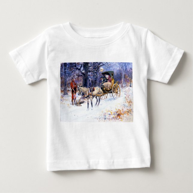 Gamla julen i New England (av Charles Russell) T Shirt (Framsida)
