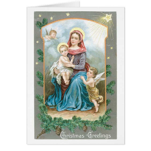 Gamla julen, Mary Hälsningskort (Framsidan)