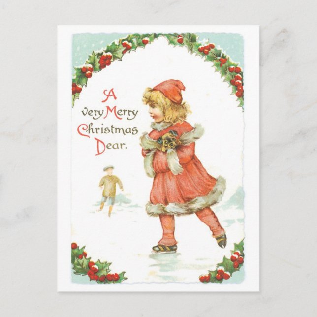 Gamla julen, Skating Rink Helg Vykort (Framsida)