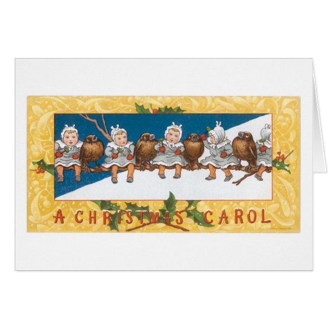 Gamla julen, Spädbarn Hälsningskort (Framsidan Horizontal)