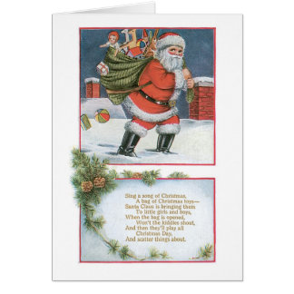 Gamla julen, tomten hälsningskort