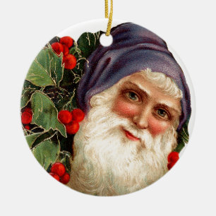 Gamla julen, tomten julgransprydnad keramik