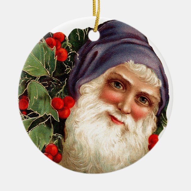 Gamla julen, tomten julgransprydnad keramik (Framsidan)