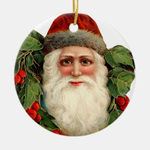 Gamla julen, tomten julgransprydnad keramik