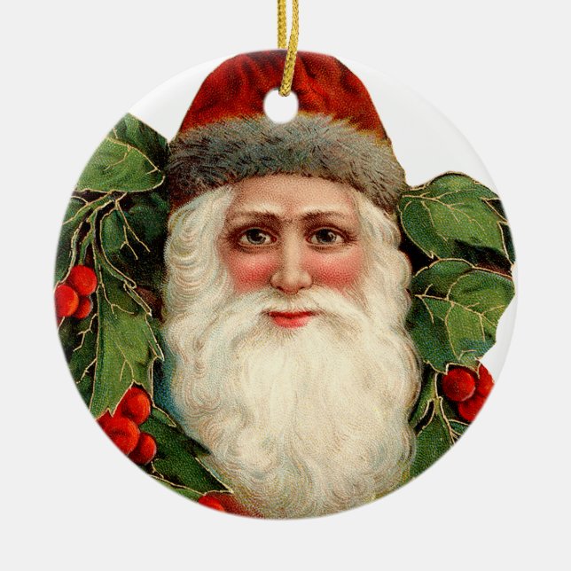 Gamla julen, tomten julgransprydnad keramik (Framsidan)