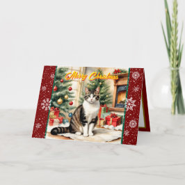 Gamla julfina Helgdag Kort