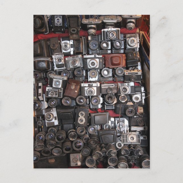 Gamla kameror vykort (Framsida)