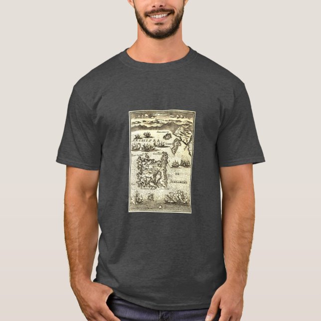 Gamla Karta i Lemnos (Isle De Stalimene) T Shirt (Framsida)