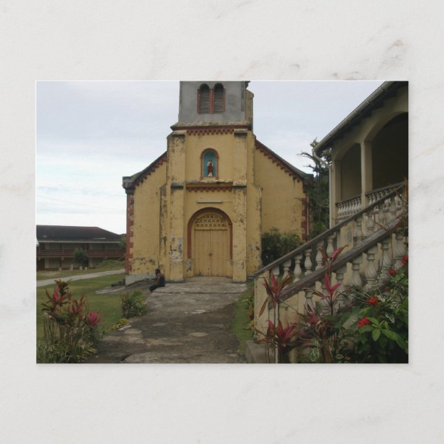 Gamla katolska kyrkan i Dominica Vykort (Framsida)