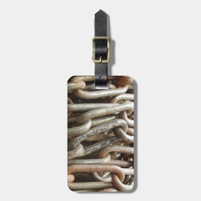 Gamla kedjeuttagartagg bagagebricka (Vertikal Framsida)