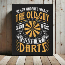 Gamla killar Bra vid mörkt - Dart Decor 16 tum x 2