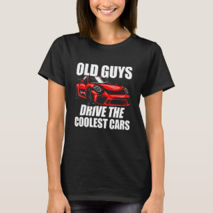 Gamla killar kör den kolaste Cars Pappa födelsedag T Shirt