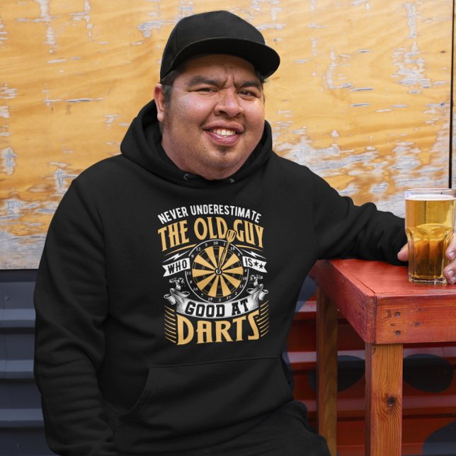 Gamla killar som Kärlek Darts - Sarkastic Dart Hum Hoodie (Skapare uppladdad)