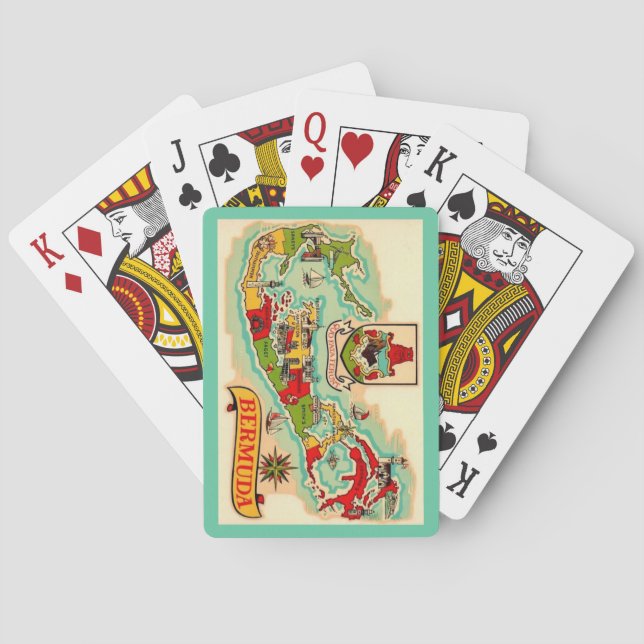 Gamla klassiska Bermuda kartspelkort Casinokort (Baksidan)