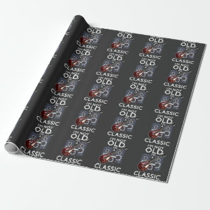 Gamla klassiska Guitar Birthday Guitarist Musician Presentpapper