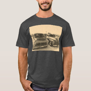 Gamla klassiska Lastbilar-bilar, bilskiss T Shirt