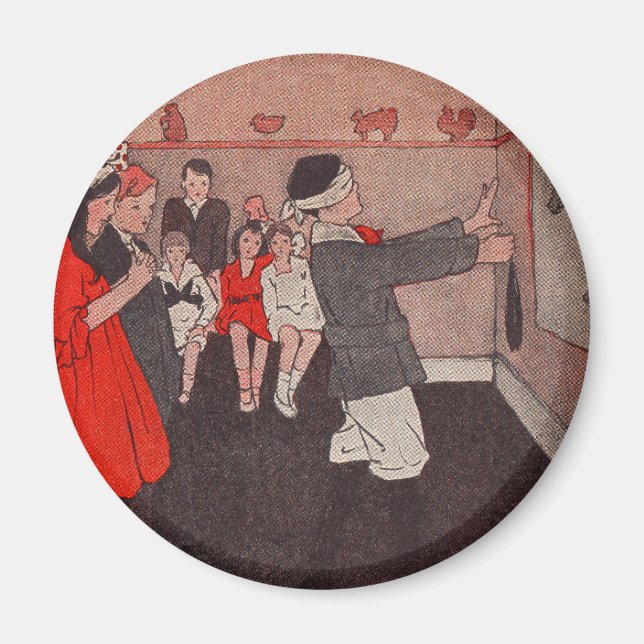 Gamla klassiska partyspel - Sätt svansen på åsnan Magnet (Framsidan)