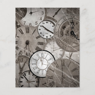 Gamla klockor steampunk scrapbookpapper