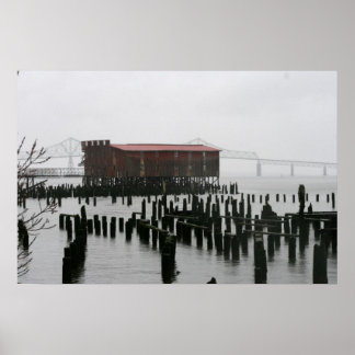 Gamla konservfabriker Astoia Oregon Poster