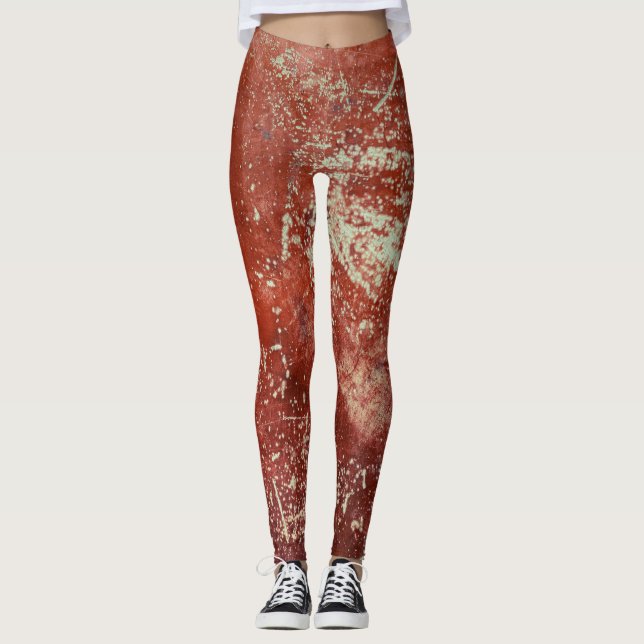 Gamla koppar: Vivid Metall Struktur. Leggings (Framsida)