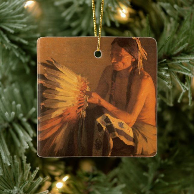 Gamla Krig Bonnet av Joseph Henry Vass Julgransprydnad Keramik (Träd)