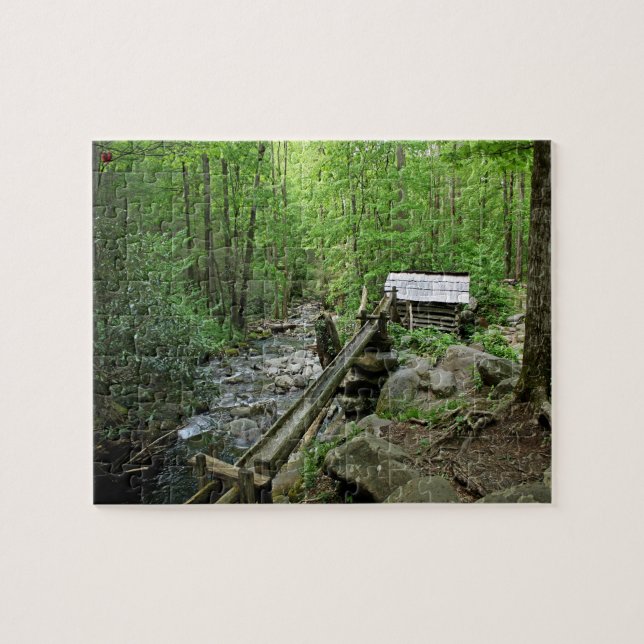 Gamla Kvarnen Gatlinburg Tennessee Pussel (Horisontell)