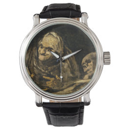 Gamla kvinnor med Skeleton (Död) (Francisco Goya) Armbandsur