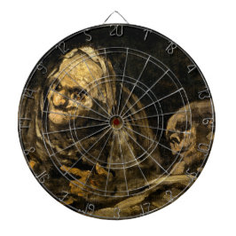 Gamla kvinnor med Skeleton (Död) (Francisco Goya) Darttavla