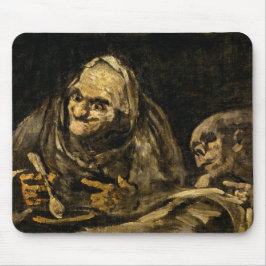 Gamla kvinnor med Skeleton (Död) (Francisco Goya) Musmatta
