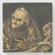 Gamla kvinnor med Skeleton (Död) (Francisco Goya)