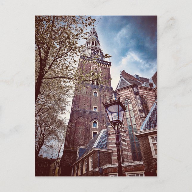 Gamla kyrkan, Amsterdam Vykort (Framsida)