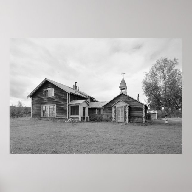 Gamla kyrkan och Parish House Poster (Framsidan)