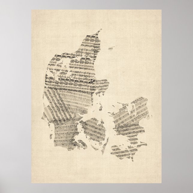 Gamla Lakan Music Karta i Danmark Poster (Framsidan)