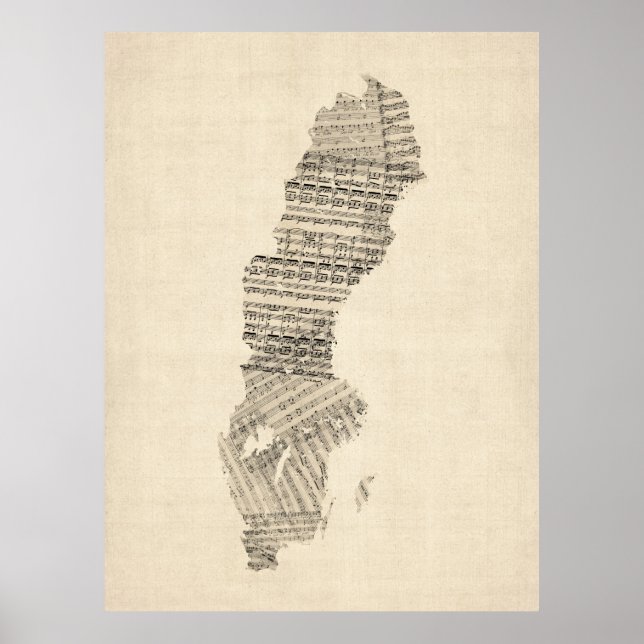 Gamla Lakan Music Karta i Sverige Poster (Framsidan)