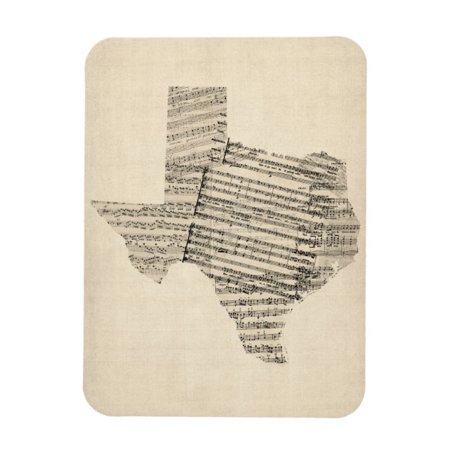 Gamla Lakan Music Karta i Texas Magnet (Vertikal)