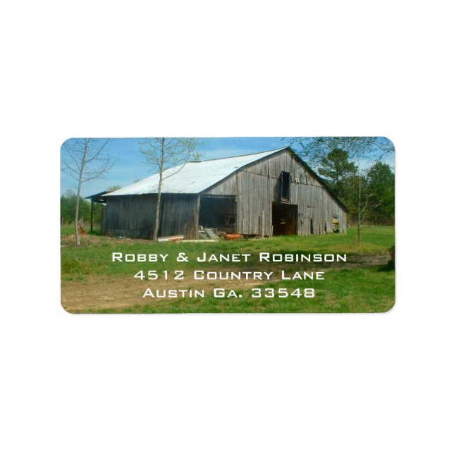 Gamla Land Barn Adress Stickers Adressetikett (Framsidan)