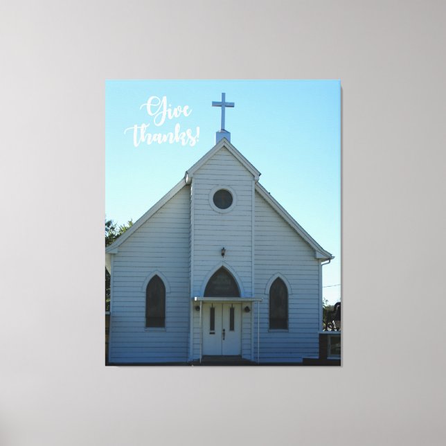 Gamla Land kyrkans Thanksgiving på en Canvastryck (Framsida)