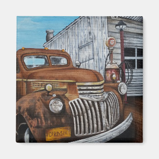 Gamla Lastbil Magnet