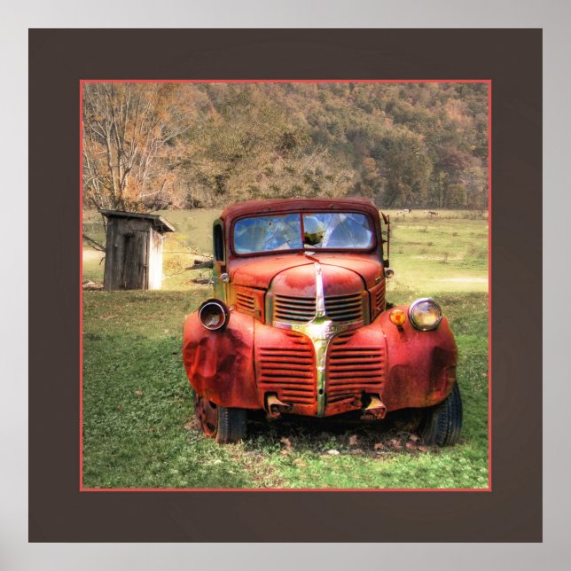 Gamla Lastbil och Outhouse Poster (Framsidan)