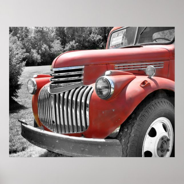 Gamla Lastbil Poster (Framsidan)