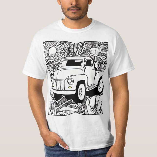Gamla Lastbil T Shirt (Framsida)