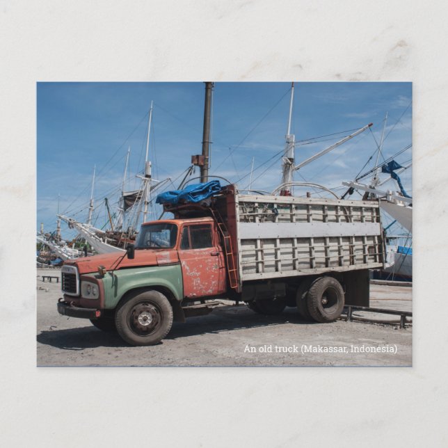 Gamla Lastbil Vykort (Framsida)