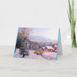 Gamla lastbilars jul kort