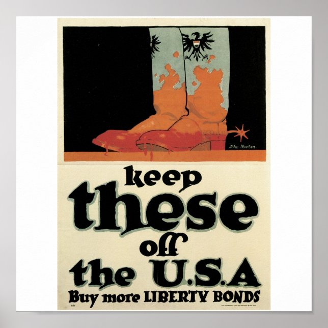 Gamla "Liberty Bonds" Poster c. 18 (Framsidan)