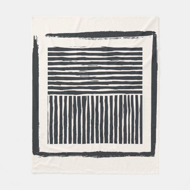 Gamla Line Bläck Fleecefilt (Framsidan)